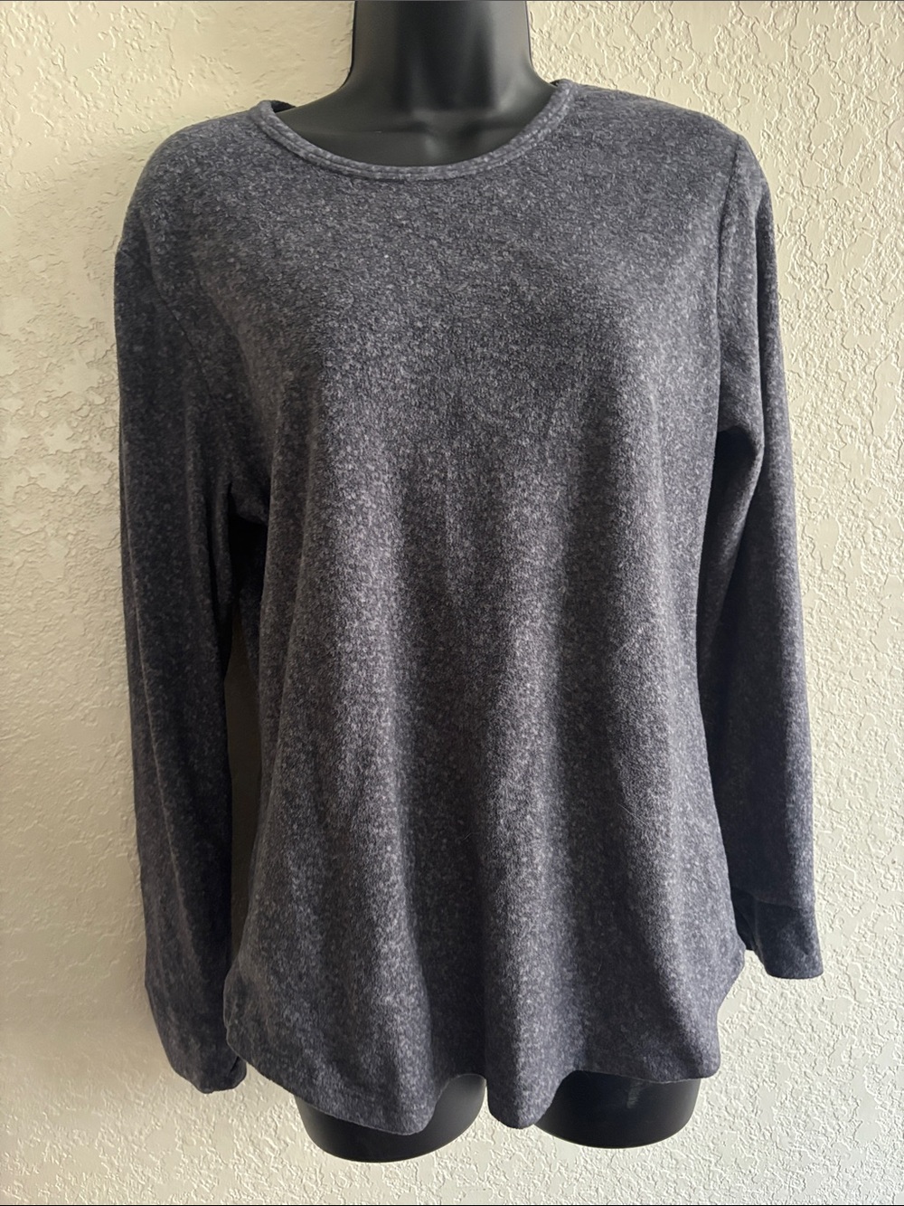 Cuddl Duds Women's Long-Sleeve Scoopneck Sweater - Charcoal Grey